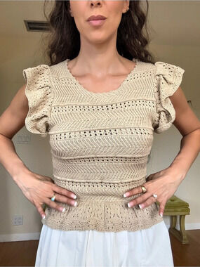 Cream Knit Maxi Dress